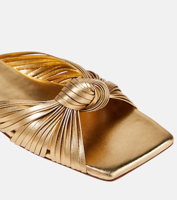 Pantoletten Feston aus Metallic-Leder | Souliers Martinez