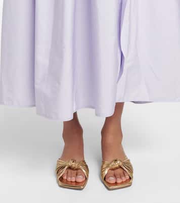 Pantoletten Feston aus Metallic-Leder | Souliers Martinez