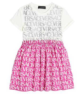 Logo cotton jersey T-shirt dress | Versace Kids