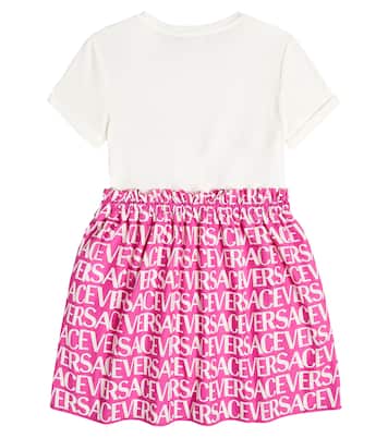 Logo cotton jersey T-shirt dress | Versace Kids