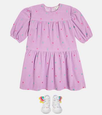 Embroidered corduroy dress | Stella McCartney Kids