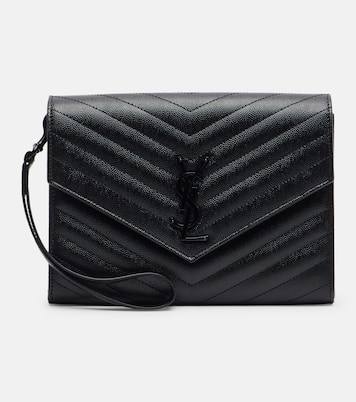 Cassandre matelassé leather clutch | Saint Laurent