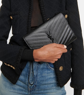 Cassandre matelassé leather clutch | Saint Laurent