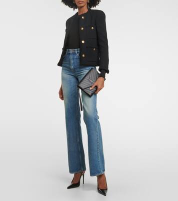 Cassandre matelassé leather clutch | Saint Laurent