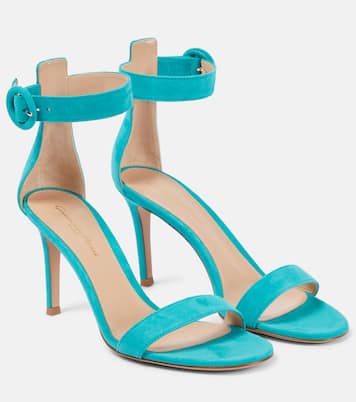 Sandalen Portofino 85 aus Veloursleder | Gianvito Rossi
