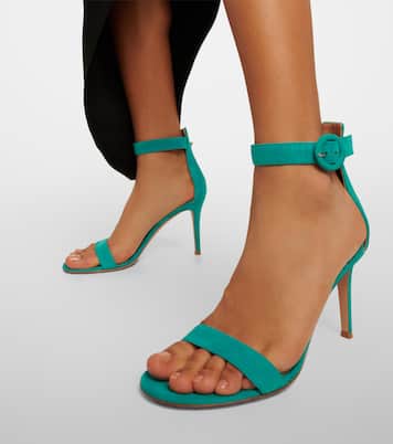 Sandalen Portofino 85 aus Veloursleder | Gianvito Rossi