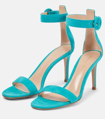 Sandalen Portofino 85 aus Veloursleder | Gianvito Rossi