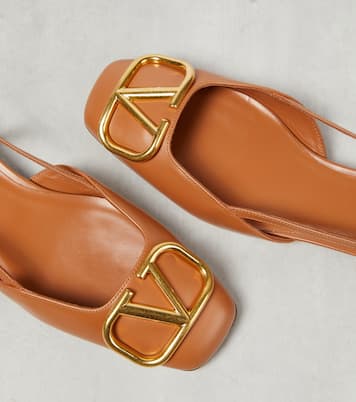 VLogo Signature 20 leather slingback pumps | Valentino Garavani