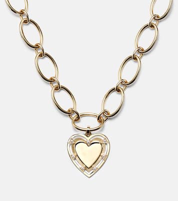 Collier Love Heart Token en or 18 ct et diamants | FoundRae