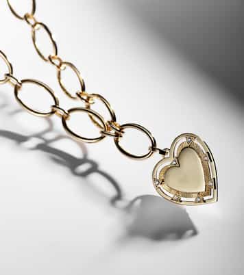 Collier Love Heart Token en or 18 ct et diamants | FoundRae
