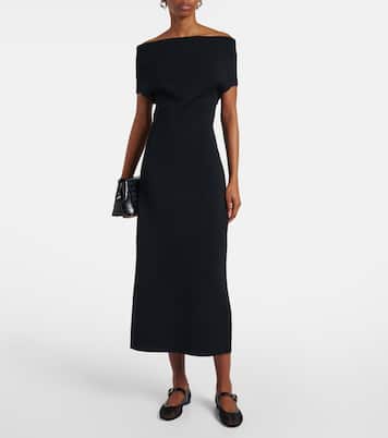 Off-Shoulder-Midikleid aus Strick | Toteme
