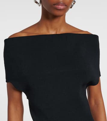 Off-Shoulder-Midikleid aus Strick | Toteme