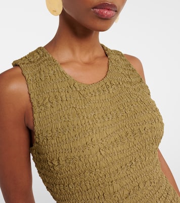 Shirred plissé maxi dress | Jil Sander