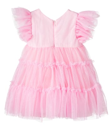 Baby - Abito in tulle con applicazioni | Monnalisa