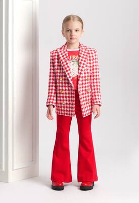 High-rise flared pants | Balmain Kids