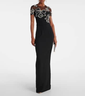 Embellished crêpe gown | Safiyaa