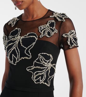 Embellished crêpe gown | Safiyaa