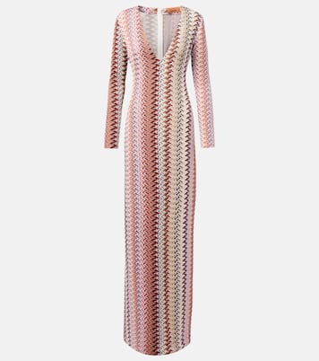Robe longue Zigzag en lamé | Missoni