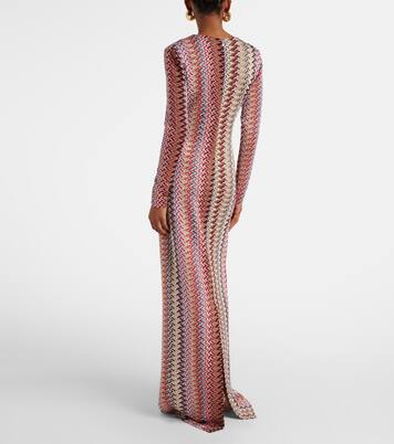 Robe longue Zigzag en lamé | Missoni