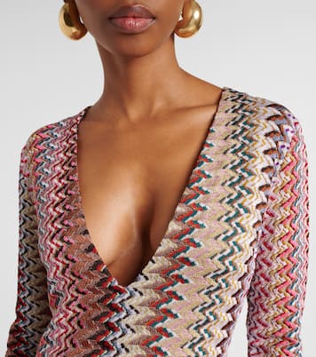 Robe longue Zigzag en lamé | Missoni