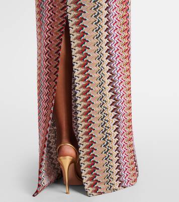 Robe longue Zigzag en lamé | Missoni