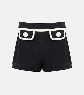 Shorts en mezcla de algodón de tiro alto | Adriana Degreas