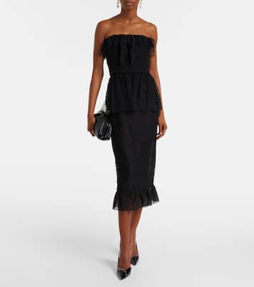 Lace and silk georgette bustier dress | Alessandra Rich