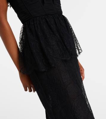 Lace and silk georgette bustier dress | Alessandra Rich