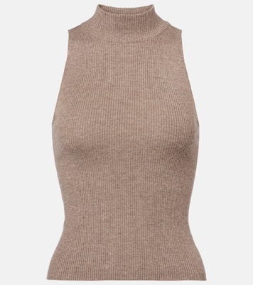 Ribbed-knit turtleneck top | Brunello Cucinelli