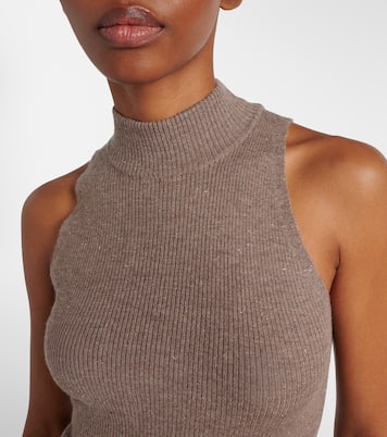 Ribbed-knit turtleneck top | Brunello Cucinelli
