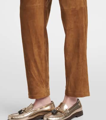 Pantalon droit en daim | Brunello Cucinelli