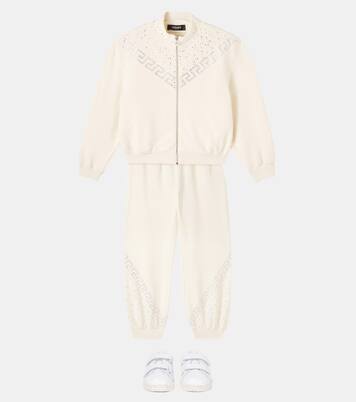La Greca cotton fleece sweatshirt | Versace Kids