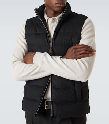 Down-paneled silk and cashmere vest | Herno