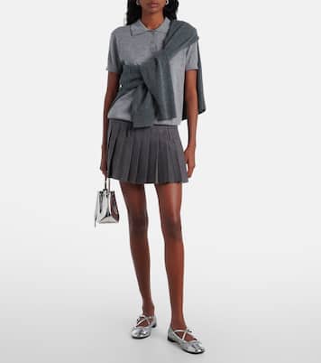 Ballerinas Eleri aus Leder mit Glitter | Jimmy Choo