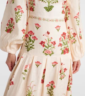 Senlis Canna off-shoulder linen maxi dress | Agua by Agua Bendita