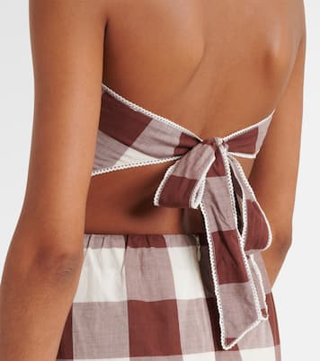 Top cropped Callie in cotone a quadretti | Posse