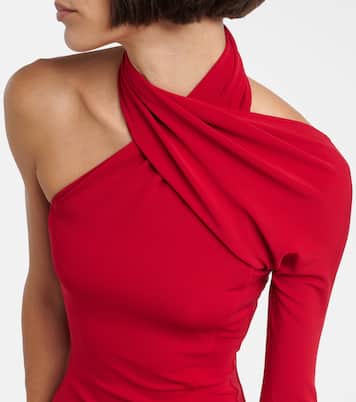 Robe longue asymétrique en crêpe | Courrèges