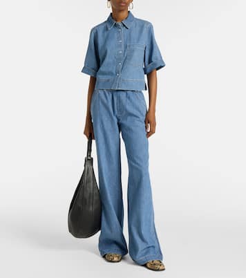 Spruce denim shirt | Veronica Beard