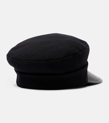 VLogo wool-blend felt newsboy cap | Valentino