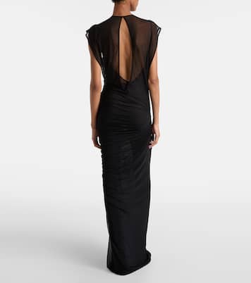 Abito lungo in mesh con paillettes | Jean Paul Gaultier