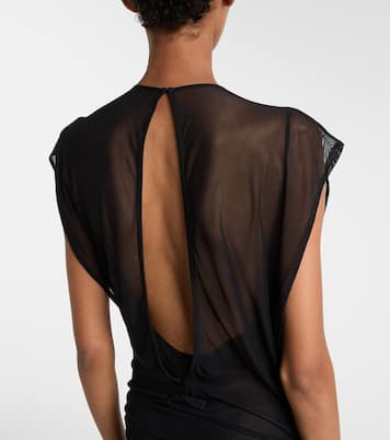 Abito lungo in mesh con paillettes | Jean Paul Gaultier