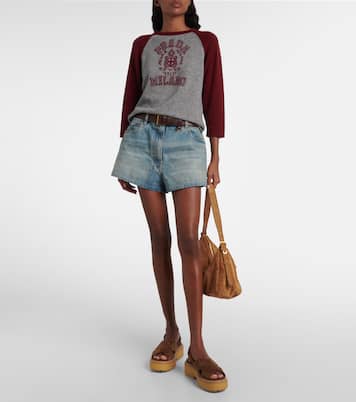 Suede platform sandals | Prada