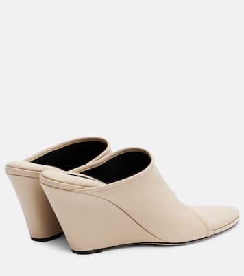 Strap Stretch 75 leather wedge mules | Christen