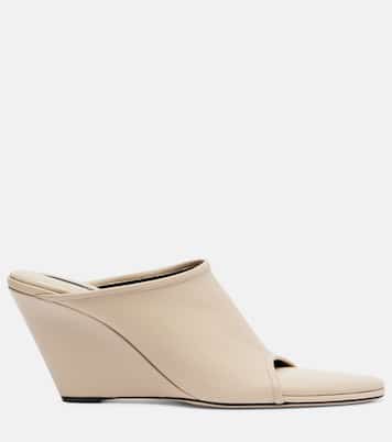 Strap Stretch 75 leather wedge mules | Christen