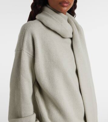 Scarf-detail cashmere sweater | Calvin Klein Collection