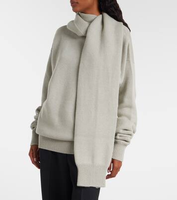 Scarf-detail cashmere sweater | Calvin Klein Collection