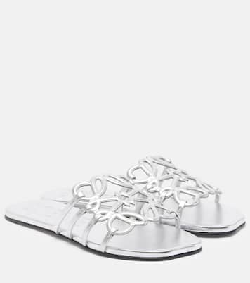 Petal Anagram leather slides | Loewe