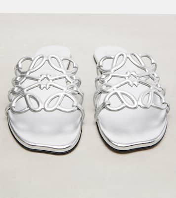 Petal Anagram leather slides | Loewe