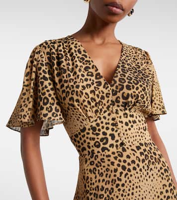 Paisley leopard-print midi dress | Etro