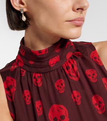 Ohrringe Skull mit Kristallen und Zierperlen | McQueen